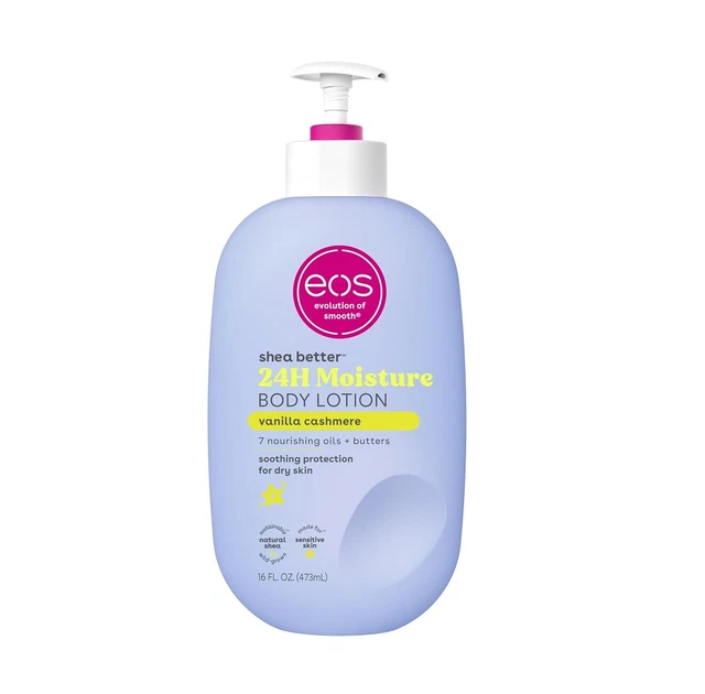 NEW eos Shea Better Body Lotion for Dry Skin | Vanilla Cashmere |16 oz