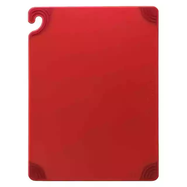 San Jamar CBG182412RD Saf-T-Grip 18 x 24 Red Cutting Board"