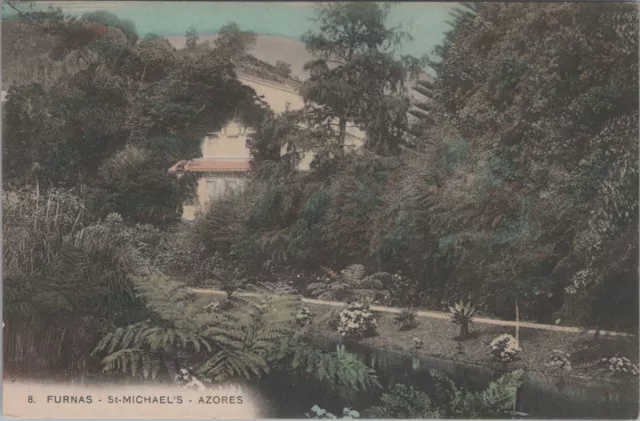 Furnas St-Michaels Azores Portugal Scenic View Unposted Vintage Postcard