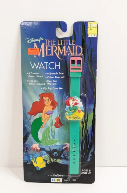 The Little Mermaid Watch Flip Top Cover  Disney Ariel 1989 #11014 New