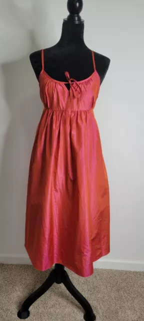 dkny pink silk slip dress size 8 nwot  prom cocktail