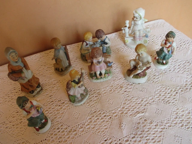 9 Ceramiche "Capodimonte" bambini