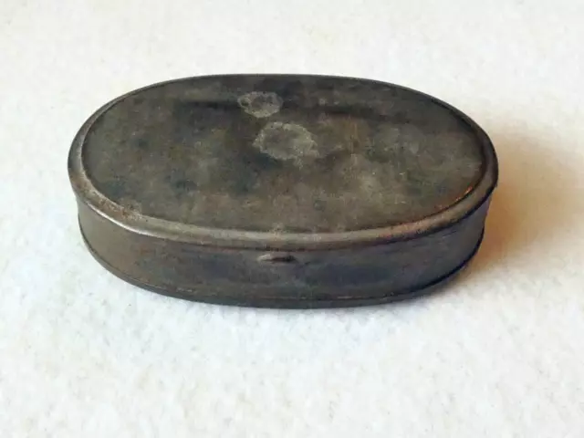 Antique Civil War Era Tin Snuff Tobacco Box