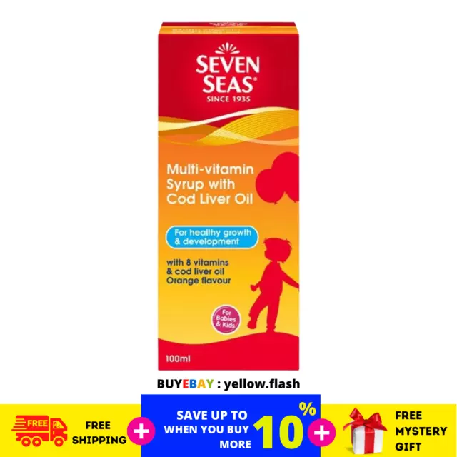 Seven Seas Multivitamin Syrup With Cod Liver Oil 100ml Orange Flavor For Kids