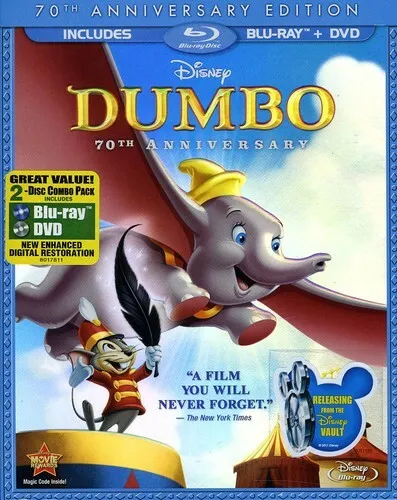 Dumbo 70th anniversary blu-ray and Dvd combo