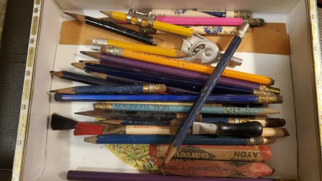 Vintage Wallace A. W. Faber Pencils And Brushes Lot