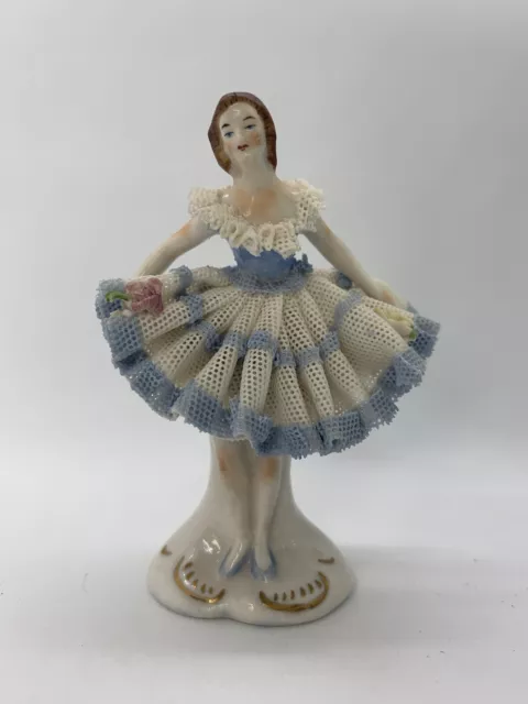 Irish Dresden MZ Crown Mark Ballerina Figurine