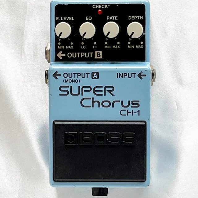 BOSS CH-1 SUPER Chorus 1990  Guitar Pedal From Japan PSA MIT Analog Blue Label