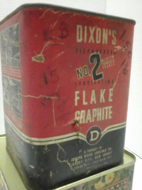 VTG 1 lb Dixon Ticonderoga Graphite No. 2 Medium Powdered Flakes Approx 1/2 full