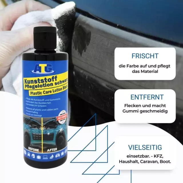 Kunststoff Pflege Kunststoffpflege Schwarz Aufbereitung Gummipflege 250Ml 2