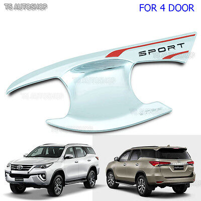 4 Door Bowl Housing Chrome Handle Cover Fits Toyota Fortuner Suv 2015 2016 2017