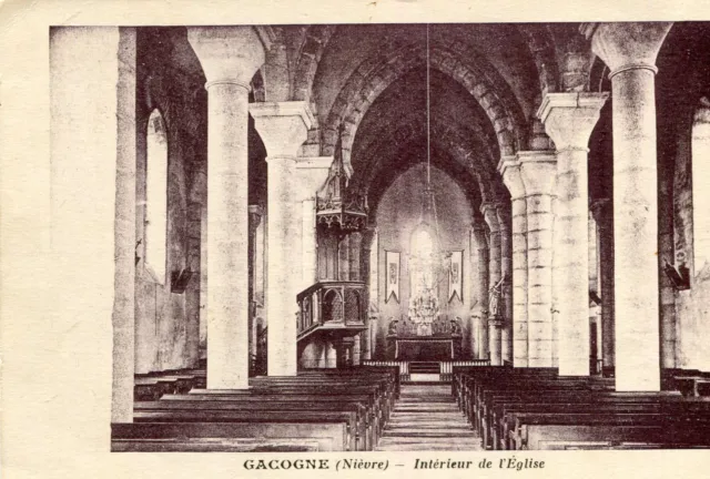 Carte GACOGNE Intérieur de l'église