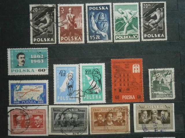 ALTE Briefmarken-POLEN 😉gestempelt ~~🧡💛🖤~💖💝 2