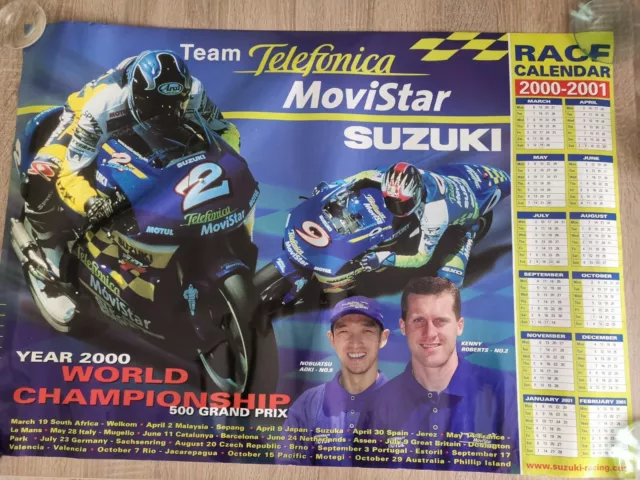 Team Telefonica Movistar Suzuki 2000 Poster Roberts Jnr, Aoki