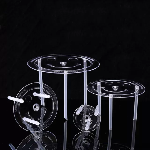 4 Tier Cake Separator Plates 12Pcs Cake Sticks Support Cake Dowel Rods Clear  ZK 2