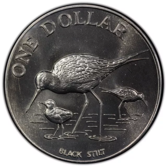 New Zealand 1985 One Dollar $1 (Black Stilt) - PCGS MS68 (46806751)