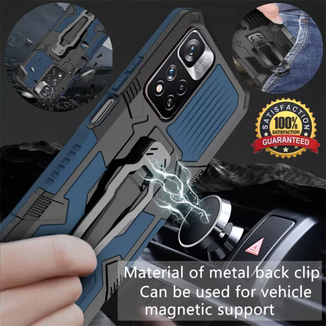 Coque pour Xiaomi Redmi Note 11 10 9 8 7 6 Pro 9A 9C 8A 7A Étui rigide Avec clip