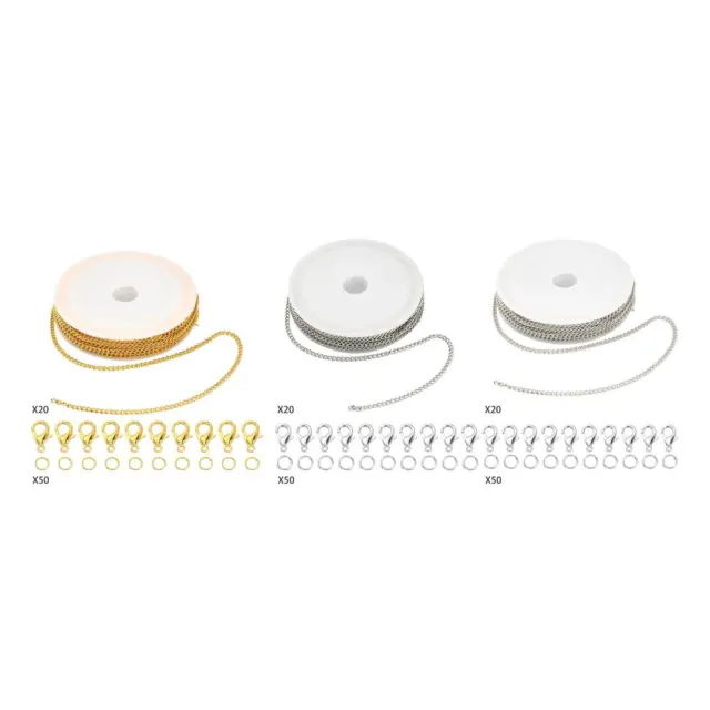 5M/Roll Link Chain 6mm Jump Rings Repairing Tools Kit Jewelry Making Split Rings