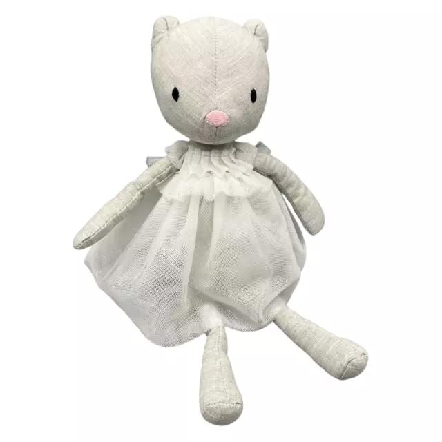 Jellycat London Jolie Kitten Katze Prinzessin Kleid Stofftier Plüsch 30cm Grau