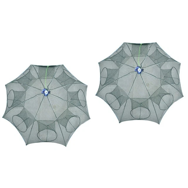 Set of 2 Cage De Lancer Poisson Filet Pliable Un Pêche Grille