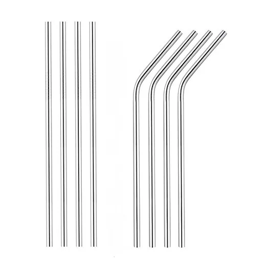 Premium Stainless Steel Metal Drinking Straws Reusable BBQ Cocktail Party Straw