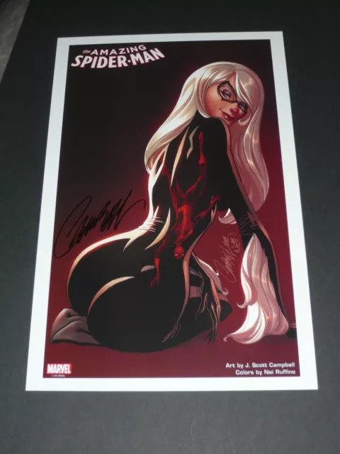 Blackcat Art Print 2 Signed By J Scott Campbell 11X17