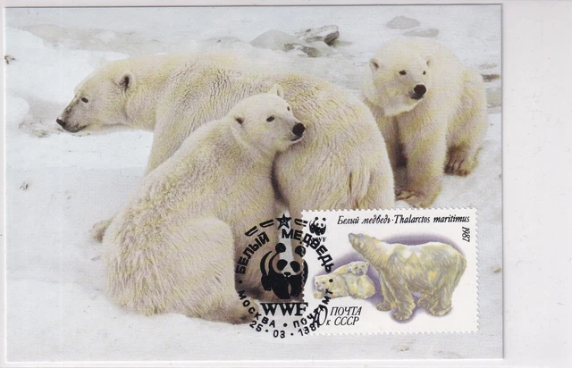 POLAR BEAR WWF Russia FDC #1 1987 (141236) $3.62 - PicClick CA