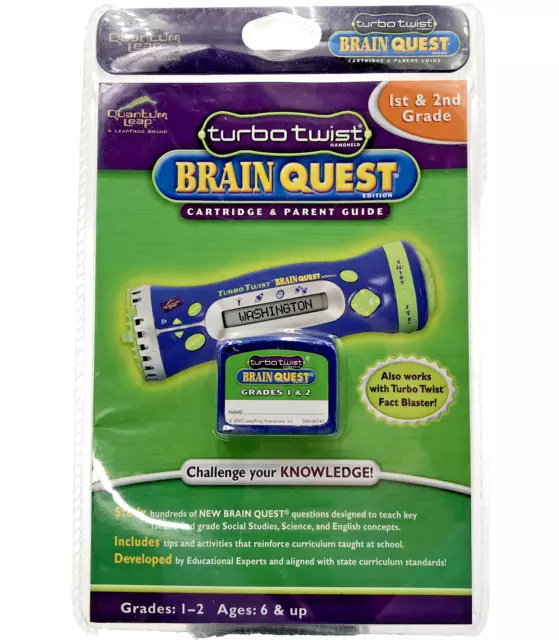 QUANTUM LEAP TURBO Twist Brain Quest Cartridge Parent Guide 1st