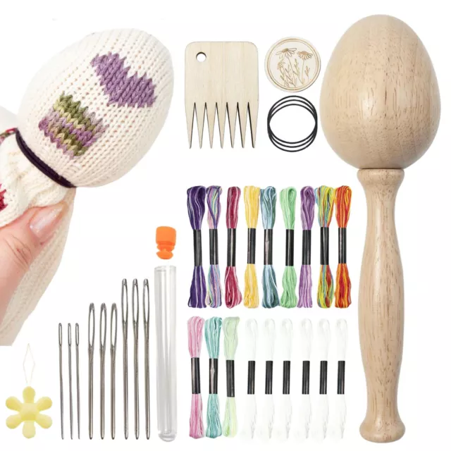 Darning Egg Kit Easy Grip Mending Kit With Curved Handle Darning For Socks