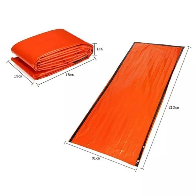 1 Stk Notschlafsack Outdoor Survival Wasserdicht Winddicht Langlebig Orange DE