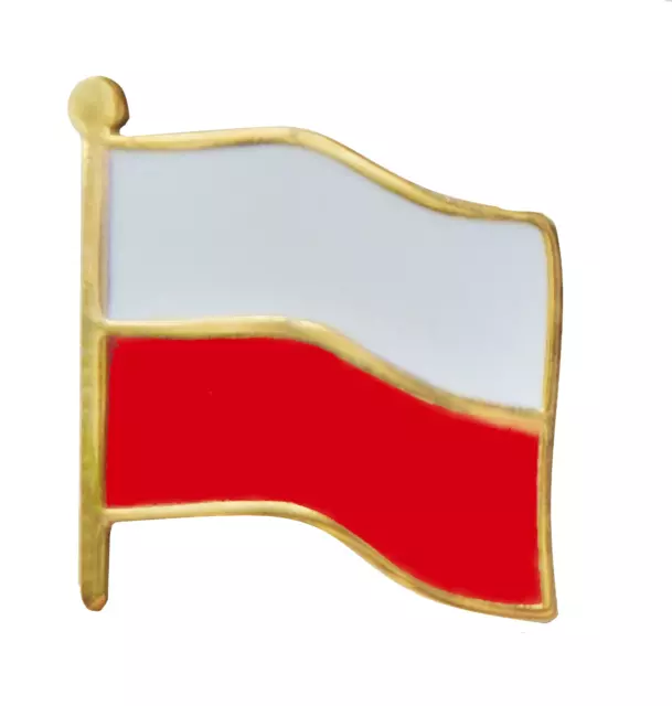 Poland Federal Wavy Flag Pin Badge