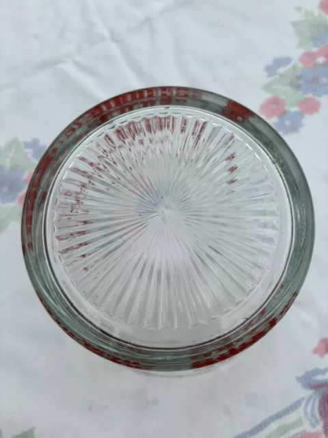 Coca-Cola Clear Heavy Glass Snack Bowl Pretzels Munchies Candy Popcorn 7 X 4 1/2 2