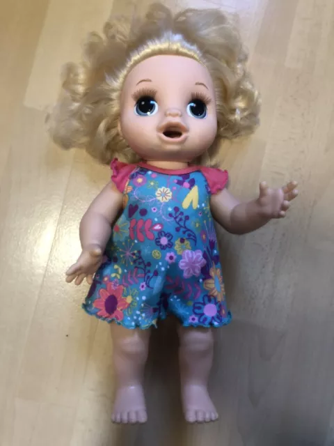 Blond Baby Alive Happy Hungry Doll Used