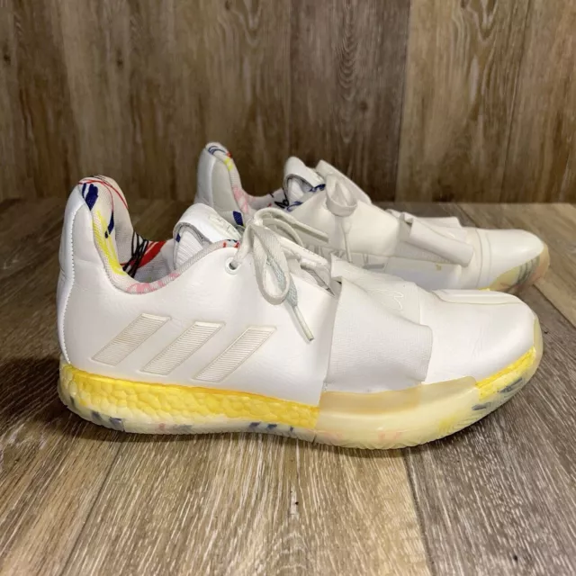 ADIDAS HARDEN VOL. 3 Doodle Men s White G54022 Basketball Shoes Size 13 95.00 PicClick