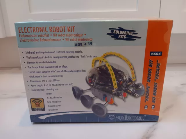 Velleman Electronic Escape Robot Kit Ksr4 New In Box