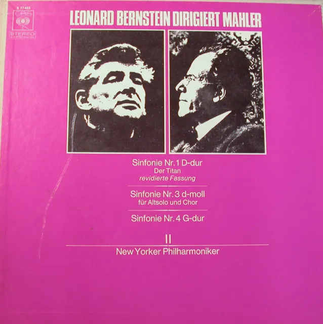 MAHLER LEONARD BERNSTEIN DIRIGIERT MAHLER CBS-NYP- 12" LP [k384]