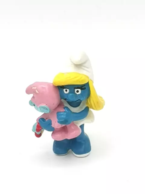 Peyo Schleich Smurfette with Baby rare vintage Smurf PVC Toy Figure 20192
