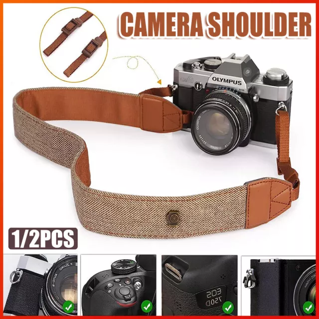 1/2PCS Camera Shoulder Neck Vintage Strap Belt for Sony Nikon Canon Olympus DSLR