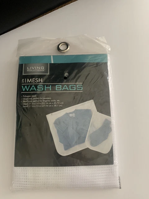 Mesh Laundry Delicates Lingerie￼ Wash Bags Even For Travel Storage 2bags In Pack