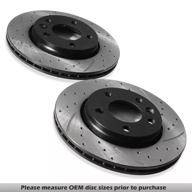 Rear Drilled Grooved 294Mm Brake Discs For Vw Transporter T6 2.0 Tdi Tsi 2015+