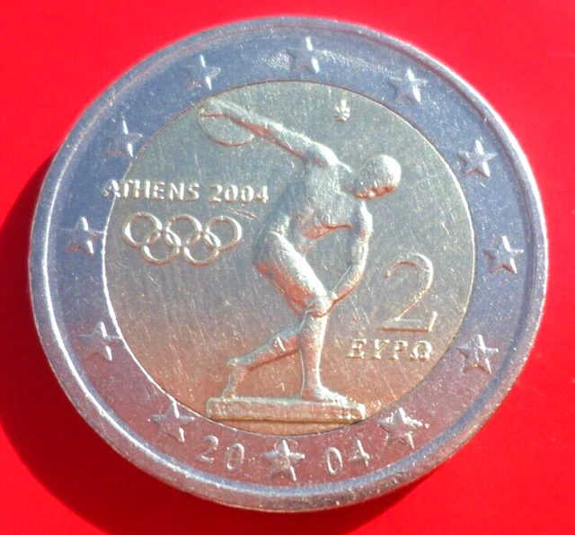 PIÈCE DE MONNAIE Grèce 2 Euros 2004 Jeux Olympiques d'Athènes commemorative EUR 4,50 PicClick FR