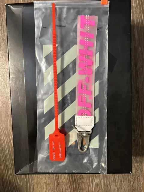 Off White Industrial Keychain Clear / Pink NEW