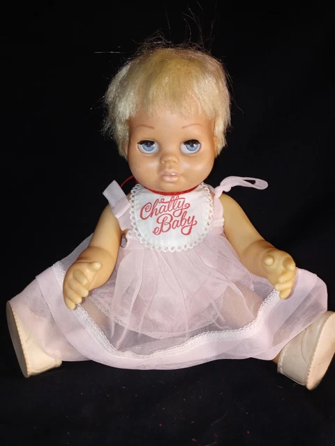 VTG [1963-64] Mattel Tiny Chatty Baby 15" Doll with Clothes