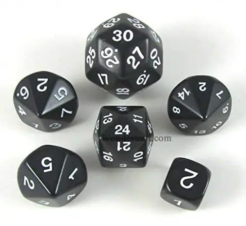 Koplow Games Black Special Who Knew 6 Dice Set (US IMPORT)