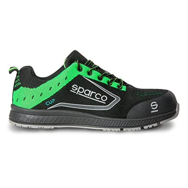 (TG. 35 EU) Sparco Scarpe Antinfortunistiche Leggere Cup S1P Adelaide Nero/Verde