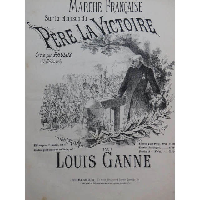 GANNE Louis Père la Victoire Piano 1880