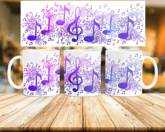 Music Notes-One pc 11oz Ceramic Coffee Mug