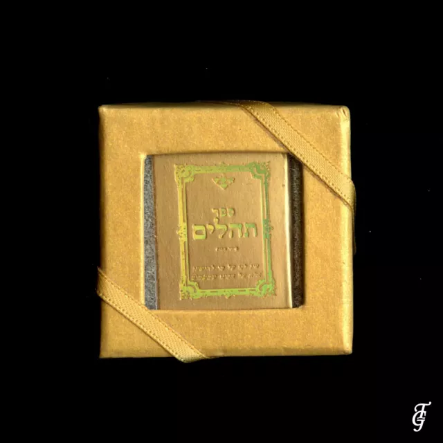 ~ ~  Judaica Psalms / Tehilim /Real Holy Book Miniature  Gold / D Torah