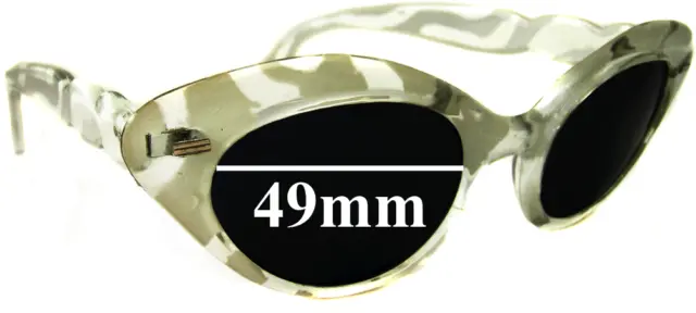 SFx Replacement Sunglass Lenses Fits Willson Cat Eye - 49mm Wide