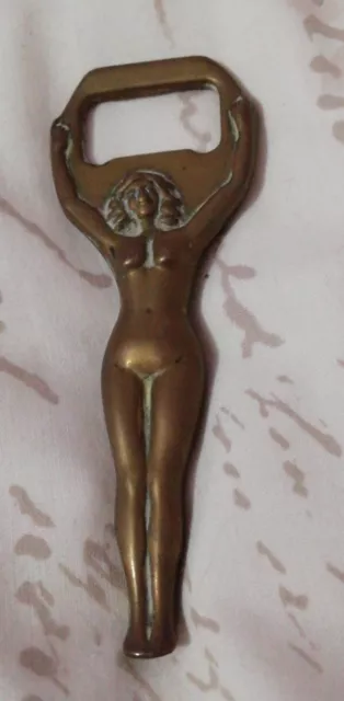 Vintage nude lady woman 10.5cm Brass Naked Female Novelty Bottle Opener 